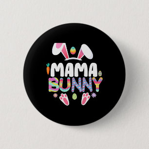 Badge Rond 5 Cm Mama Bunny Famille Matching Ears Ears Bunny Femmes