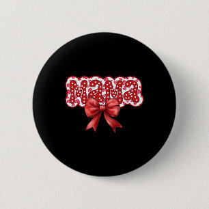 Badge Rond 5 Cm Mama Coquette Arc Groovy Fête des Mères Vie de Mam