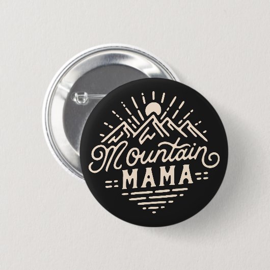 Badge Rond 5 Cm Mama de montagne (Devant & derrière)