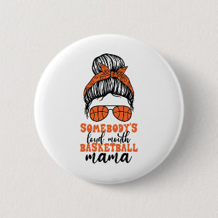Badge Rond 5 Cm Mama Messy Bun Maman Fu