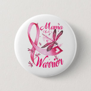 Badge Rond 5 Cm Mama Of A Warrifly Dragonfly Cancer Awards