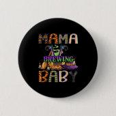 Badge Rond 5 Cm Mama Of Brewing Baby Halloween One Soky Mama (Devant)