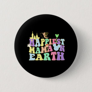 Badge Rond 5 Cm Mama On Earth Super Amusant Maman Fête de la mère