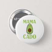 Badge Rond 5 Cm Mamacado Funny Cute Avocado Fête des mères Cadeau (Devant & derrière)