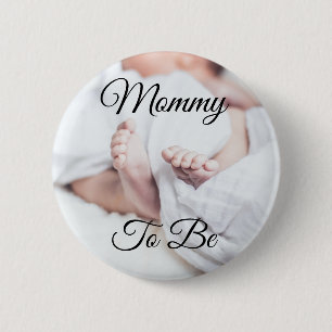 Badge Rond 5 Cm Maman à être mignonne Bébé pieds Baby shower bouto