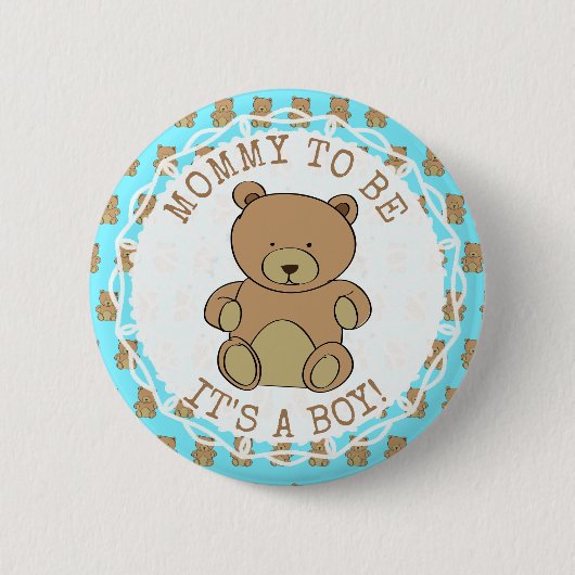 Badge Rond 5 Cm Maman à être Teddy Bear C'est un petit bouton (Devant)