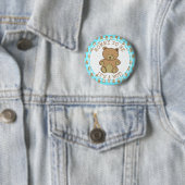 Badge Rond 5 Cm Maman à être Teddy Bear C'est un petit bouton (En situation)