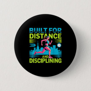 Badge Rond 5 Cm Maman athlète coureuse de marathon sur piste et su