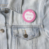 Badge Rond 5 Cm Maman Baby shower Rose À Être (En situation)