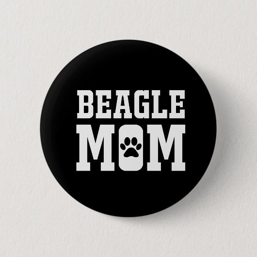 Badge Rond 5 Cm maman beagle (Devant)