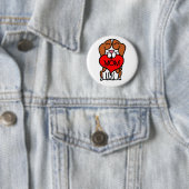 Badge Rond 5 Cm Maman Beagle de dessin (En situation)