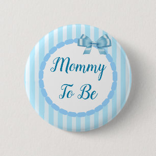 Badge Rond 5 Cm Maman bleue de baby shower à être