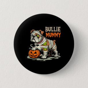 Badge Rond 5 Cm Maman Bullie Halloween Bouledogue