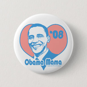 Badge Rond 5 Cm Maman Button d'Obama