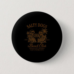 Badge Rond 5 Cm Maman Chien En Vacances Ambiance Plage Vacances Ch