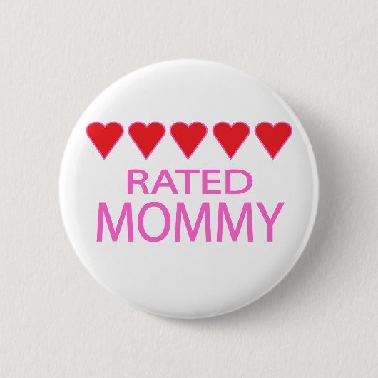 Badge Rond 5 Cm Maman cinq coeurs (Devant)