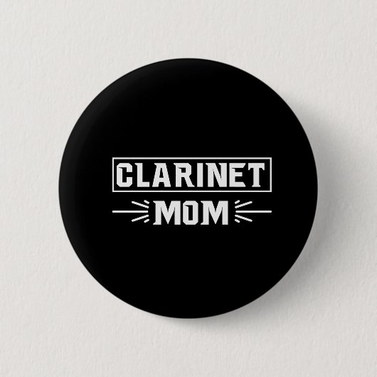 Badge Rond 5 Cm maman clarinette (Devant)