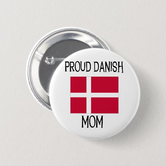 Badge Rond 5 Cm Maman danoise fière (Devant & derrière)