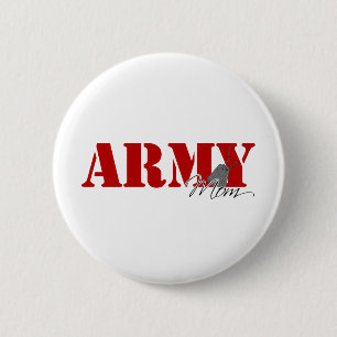 Badge Rond 5 Cm Maman d'armée