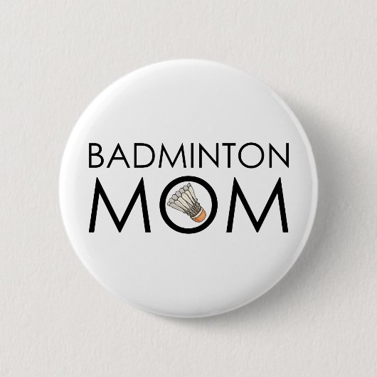 Badge Rond 5 Cm Maman de badminton (Devant)