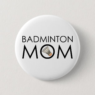 Badge Rond 5 Cm Maman de badminton
