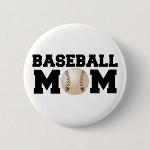 Badge Rond 5 Cm Maman de base-ball