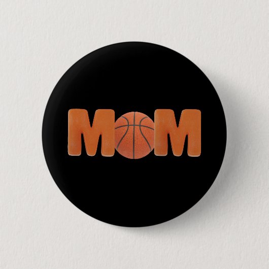 Badge Rond 5 Cm Maman de basket-ball (Devant)