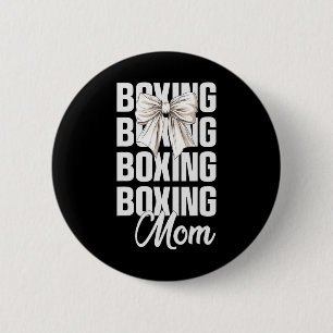 Badge Rond 5 Cm Maman de boxe Coquette Arc Amateurs de boxe mignon