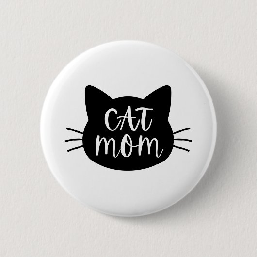 Badge Rond 5 Cm Maman de chat (Devant)