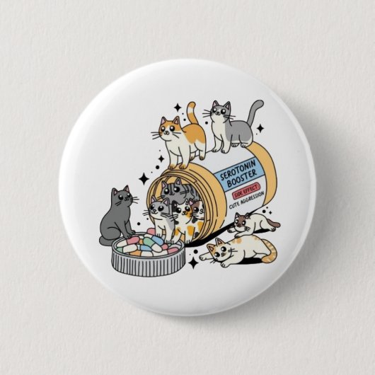 Badge Rond 5 Cm Maman de chat (Devant)