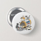 Badge Rond 5 Cm Maman de chat (Devant & derrière)
