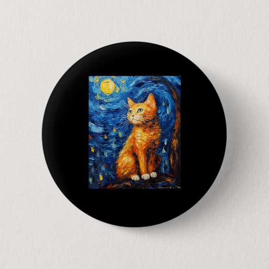 Badge Rond 5 Cm Maman de chat, Papa de chat (Devant)