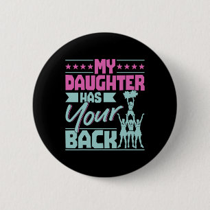 Badge Rond 5 Cm Maman de Cheerleader Ckspot - Ma Fille A Votre