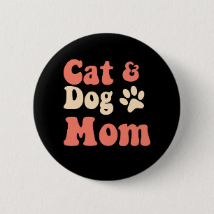Badge Rond 5 Cm Maman de chien de chat