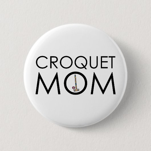 Badge Rond 5 Cm Maman de croquet (Devant)
