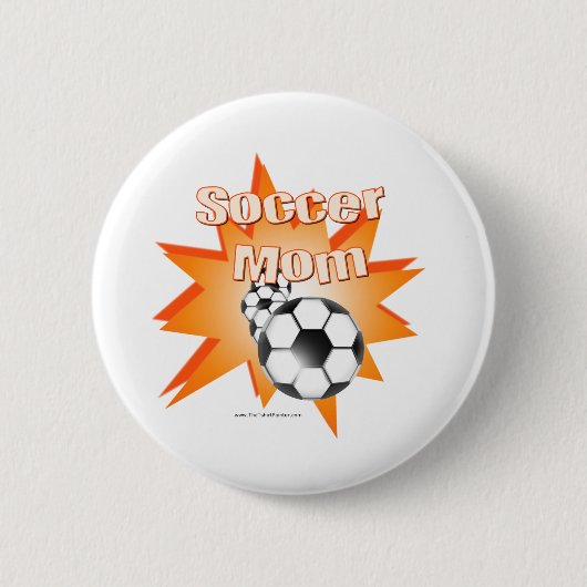 Badge Rond 5 Cm Maman de football (Devant)