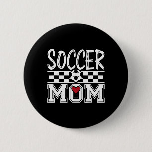 Badge Rond 5 Cm Maman de footballeur Groovy Maman de footballeur _