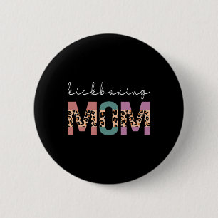 Badge Rond 5 Cm Maman de kickboxing Boxe drôle Cadeau de maman kic