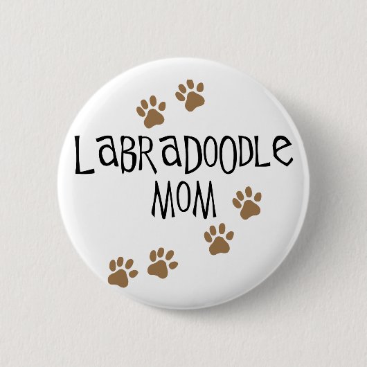 Badge Rond 5 Cm Maman de Labradoodle (Devant)