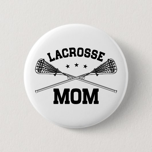 Badge Rond 5 Cm Maman de lacrosse (Devant)