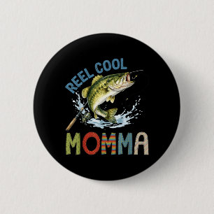 Badge Rond 5 Cm Maman de pêche vraiment cool Anniversaire de maman