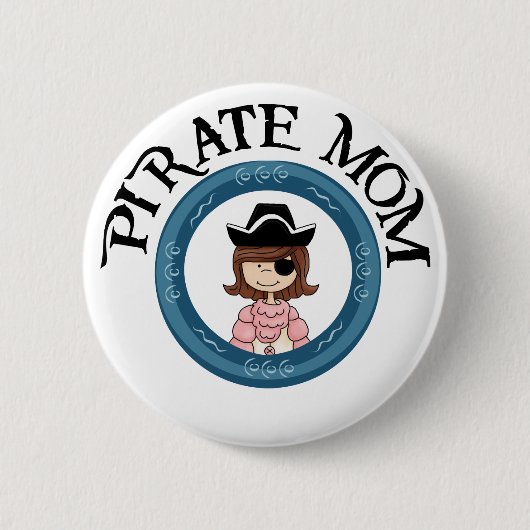 Badge Rond 5 Cm Maman de pirate (Devant)