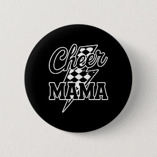 Badge Rond 5 Cm Maman de pom-pom girl mignonne encourageant l'équi