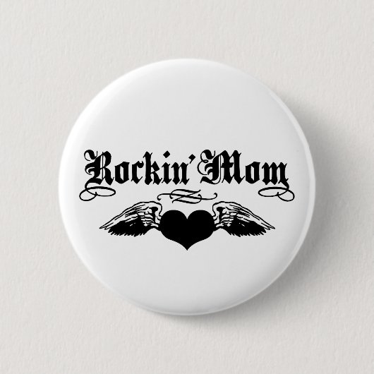 Badge Rond 5 Cm Maman de Rockin (Devant)