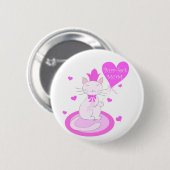 Badge Rond 5 Cm MAMAN de Ronronnement-fect - bouton (Devant & derrière)
