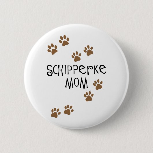 Badge Rond 5 Cm Maman de Schipperke (Devant)