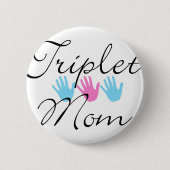 Badge Rond 5 Cm maman de triplet (Devant)