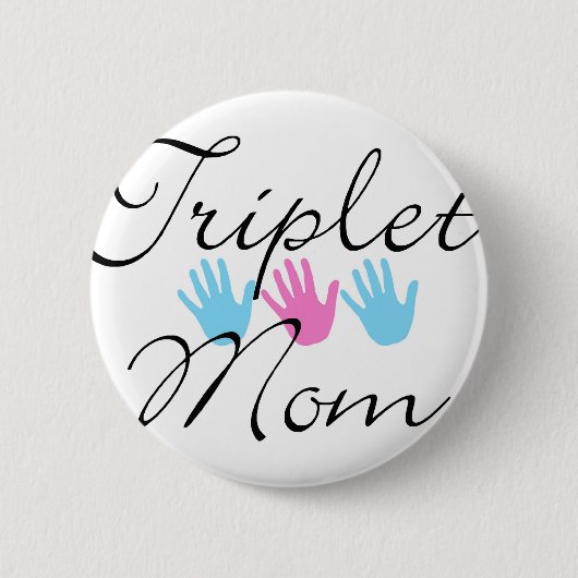 Badge Rond 5 Cm maman de triplet (Devant)