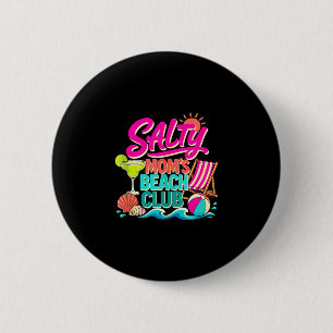Badge Rond 5 Cm Maman de vacances amusante et salée au club de pla