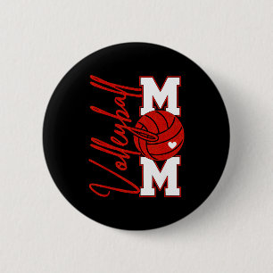 Badge Rond 5 Cm Maman de volley-ball Jour de match Mama Srts Volle